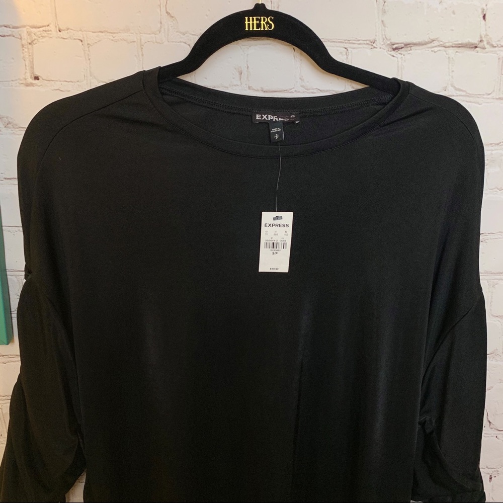 Express | Tops | Sz S | Ruched Long Sleeve 🆕 - Picture 4 of 8